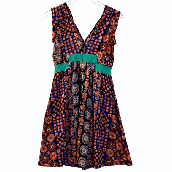 Marc‎ Jacobs Womens Patterned Dress Size 2 Sleeveless Plunging Neckline Bohemian - Picture 5 of 11